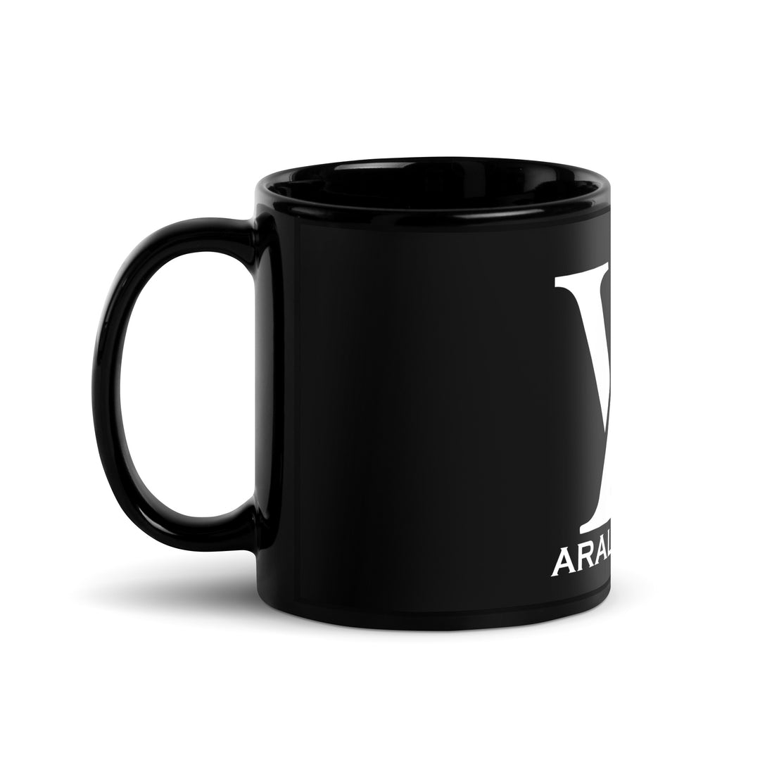 Taza negra brillante