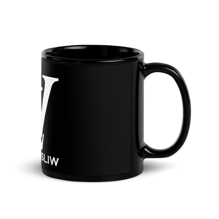 Taza negra brillante